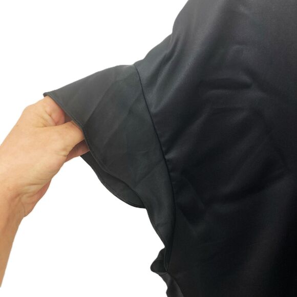 Victoria’s Secret Satin Ruffle Kimono Robe One Size Short Flutter Intimates - Picture 8 of 11